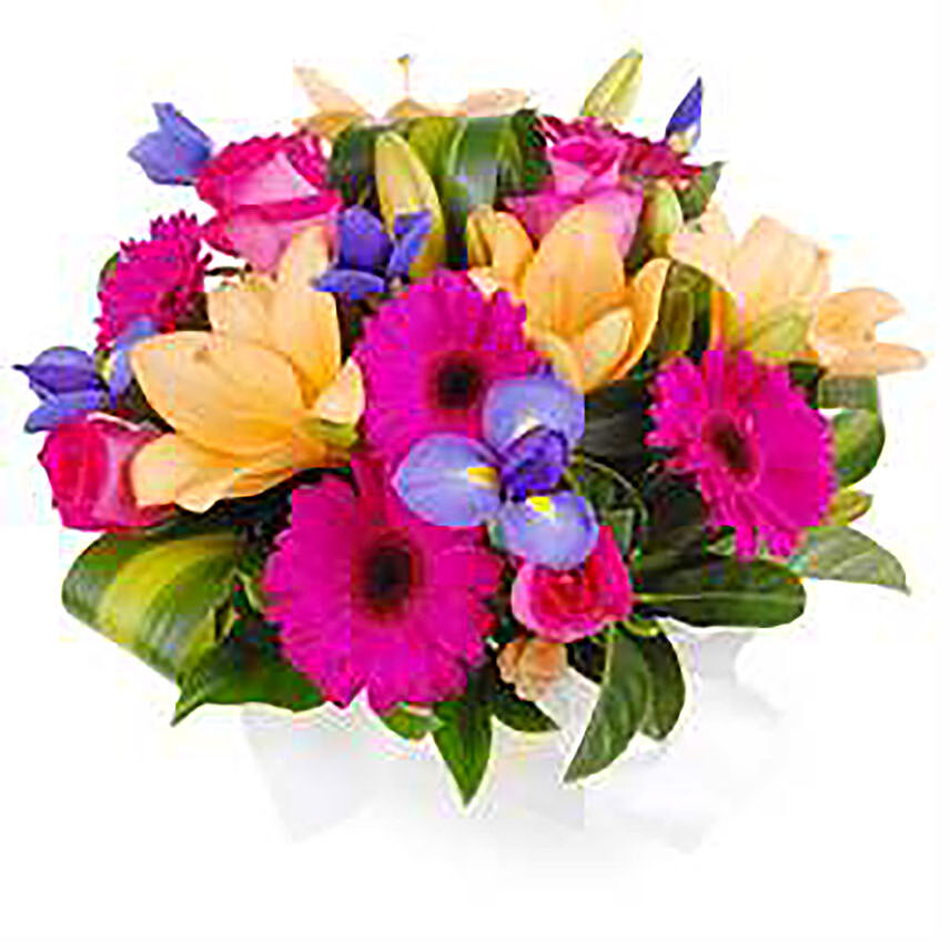 Arrangement of Bright Flowers: 