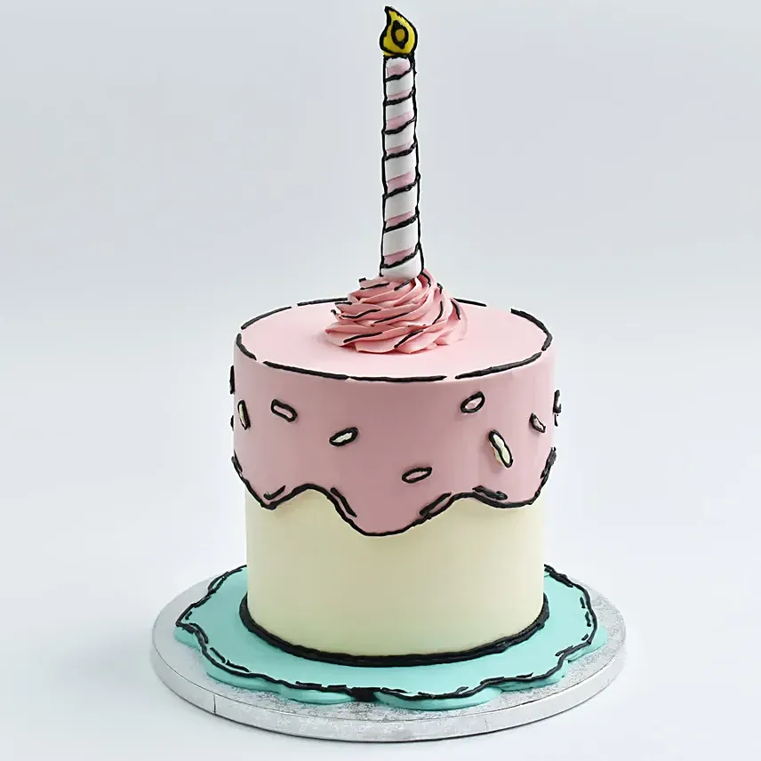 The Cartoon Candle Cake: Send Cakes to Bahrain