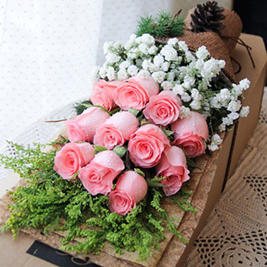 Deepest Love With Pink Roses: Send Gifts To China