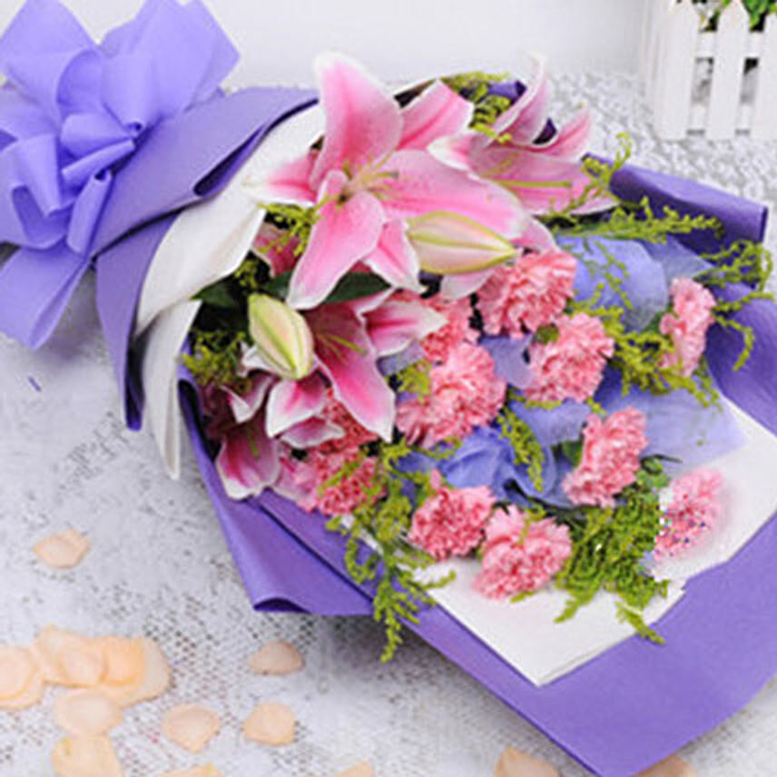Shades Of Pink Florals: Send Flowers To China