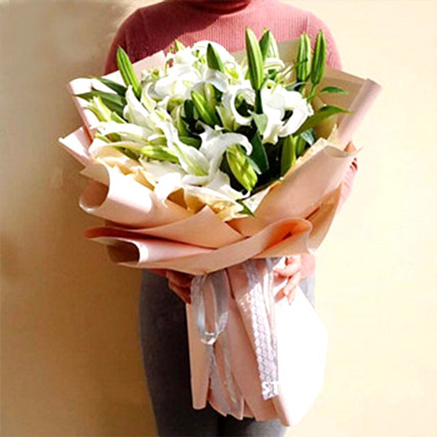 White Lily Love: Send Flowers To China