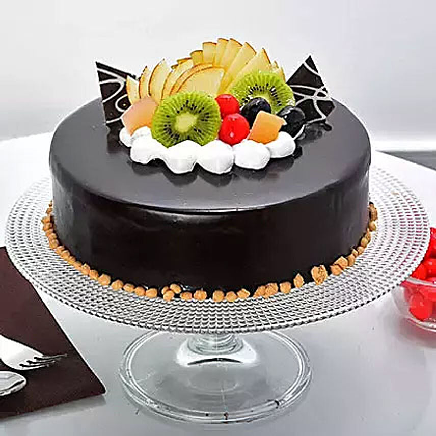 Fruit Chocolate Cake: Cake Delivery to India
