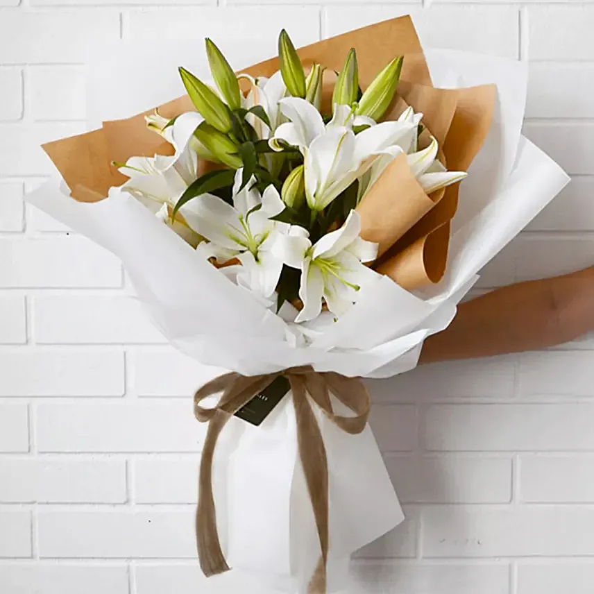 Beautiful Lilies Bouquet: Send Flowers to Jordan