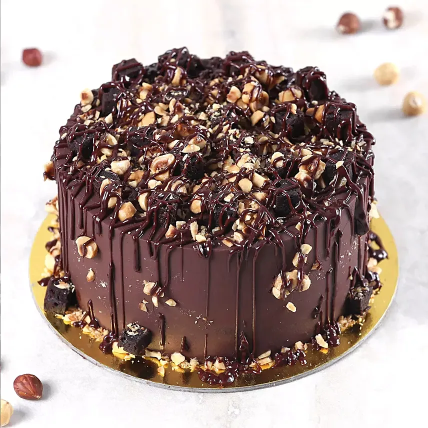 Crunchy Chocolate Hazelnut Cake Half Kg: Send Mothers Day Gifts to Kuwait