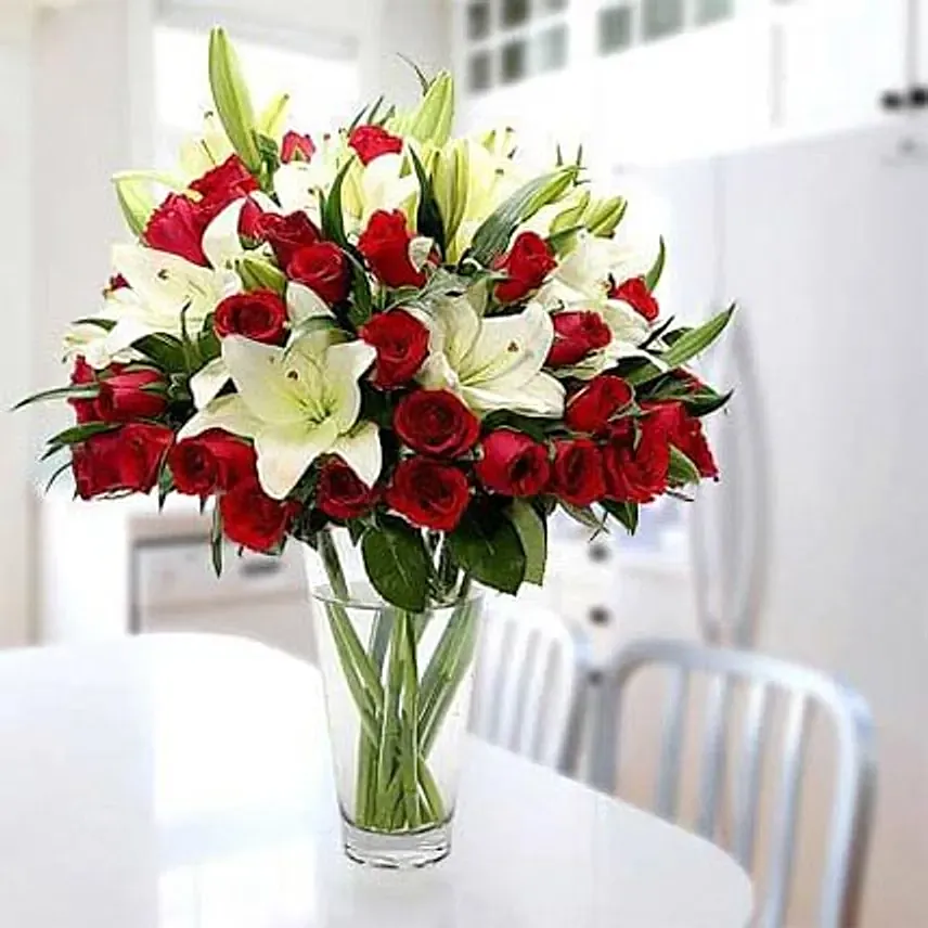 Blooming Love:  Lilies flowers Bouquet