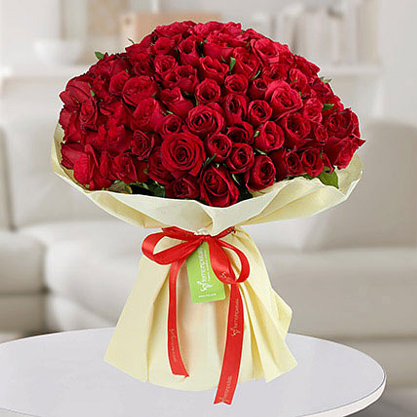 150 Red Roses Bunch: Wedding Bouquet Flowers