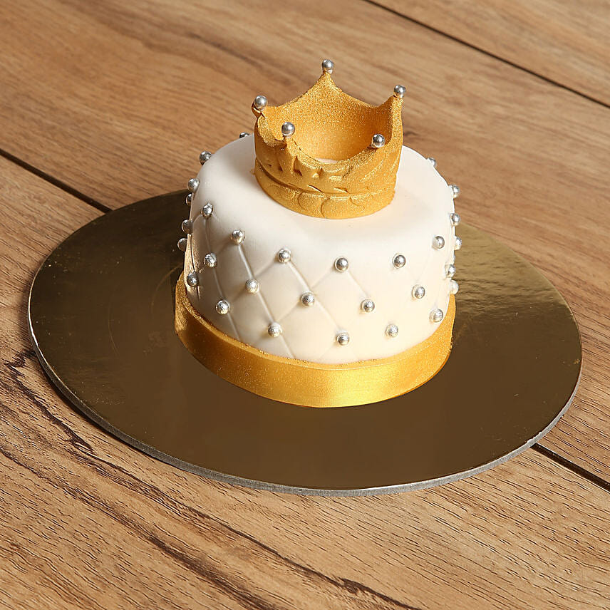 Designer Crowned Mono Cake: 