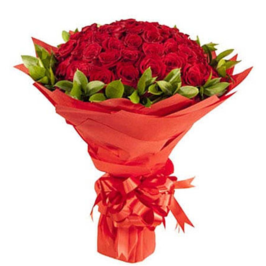 60 Red Roses Bouquet: 