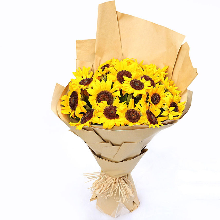 Sunny Hill 20 Sunflowers Bouquet: Flower Bouquets 