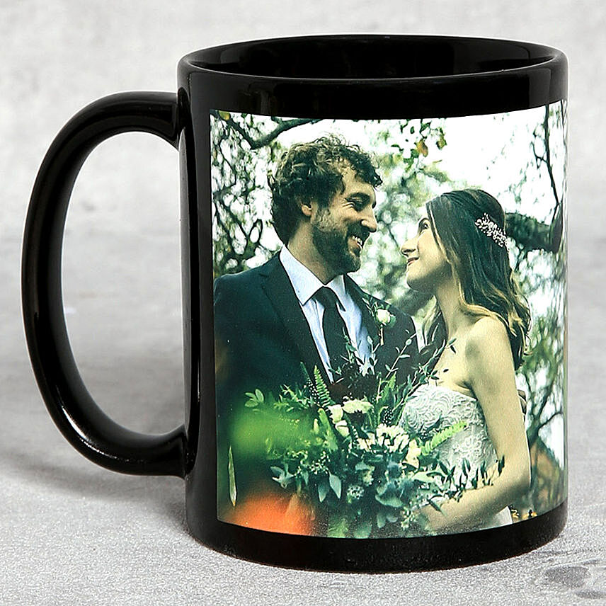 Classic Black Personalised Mug: Personalised Gifts for Wife