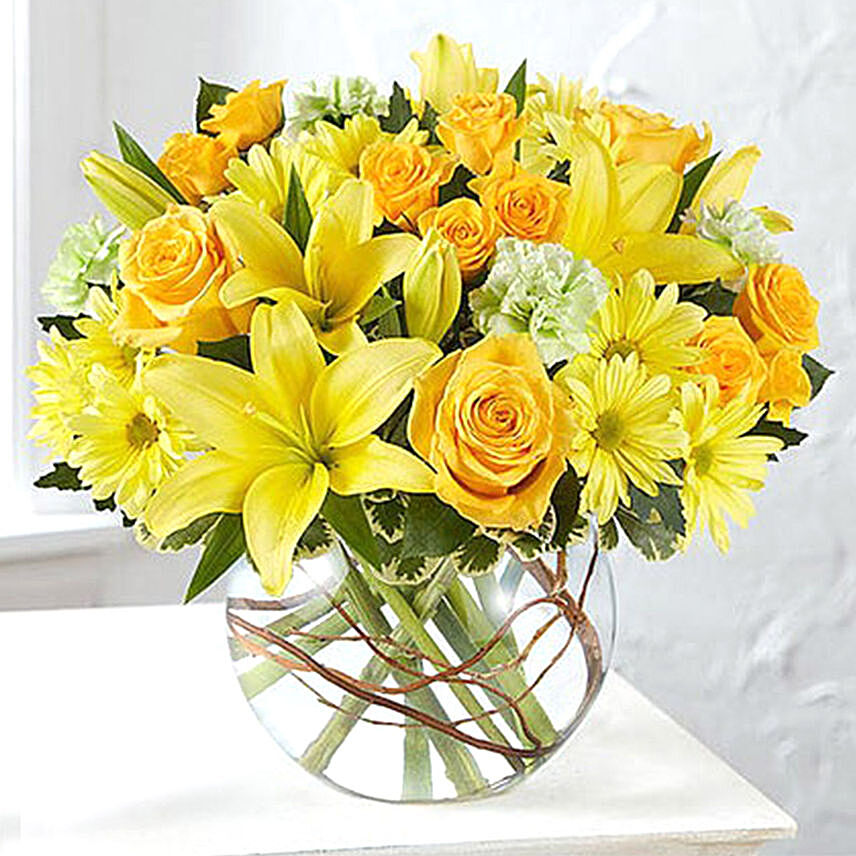 Bowl Of Happy Flowers: Carnation Flower