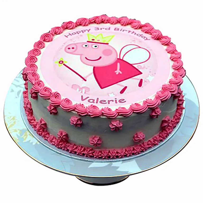 Peppa Pig Designer Pink Cake: Peppa Pig Birthday Cake