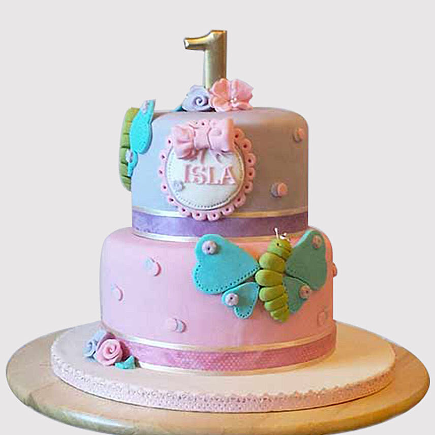 Beautiful 2 Tier Butterfly Cake: Butterfly Theme Cakes