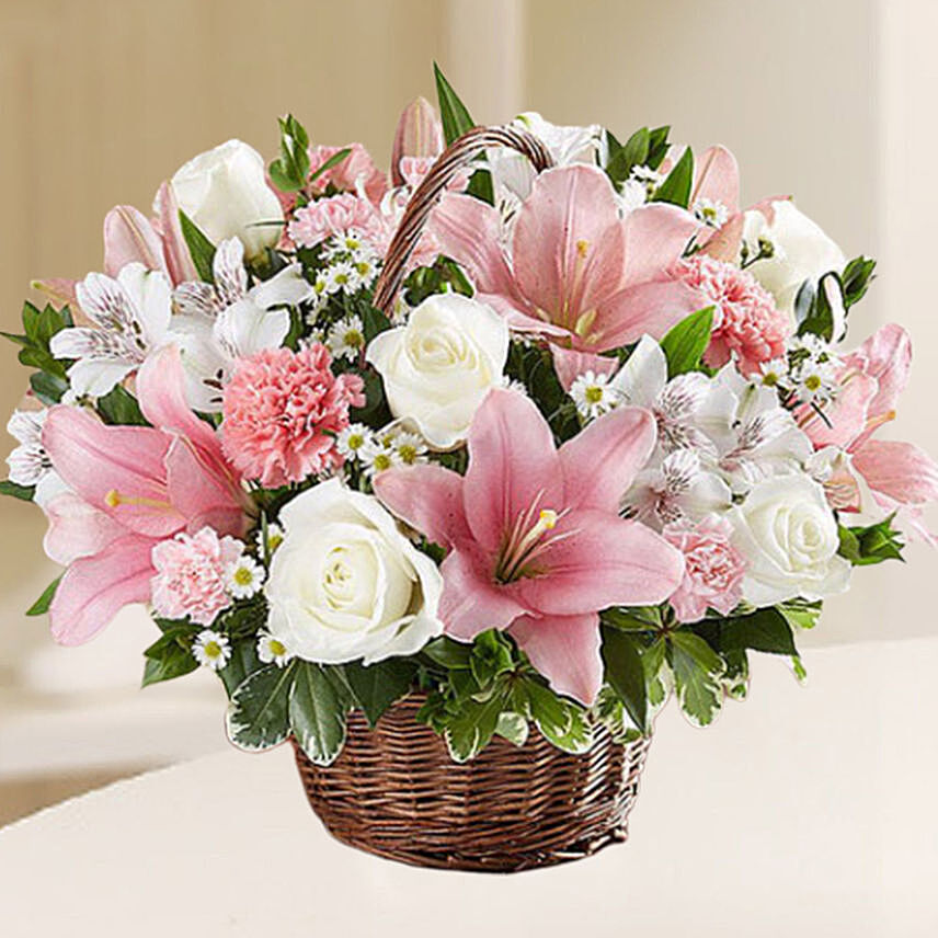 Beautiful Flowers Basket: Birthday Basket Arrangements