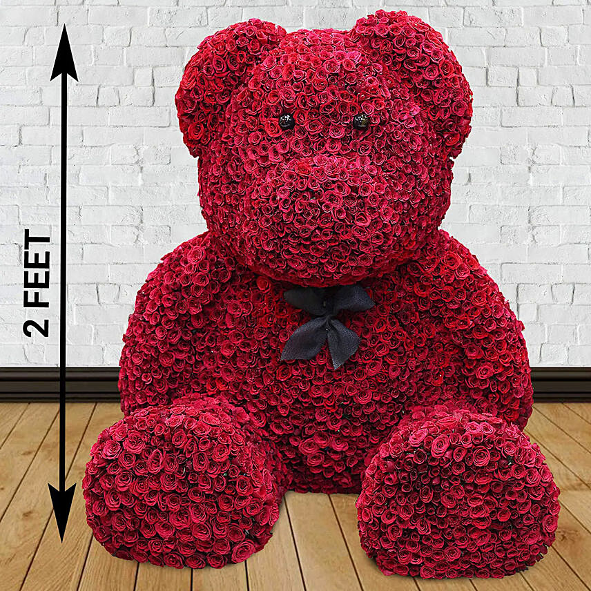 1000 Red Roses Teddy: Send Christmas Flowers to Dubai