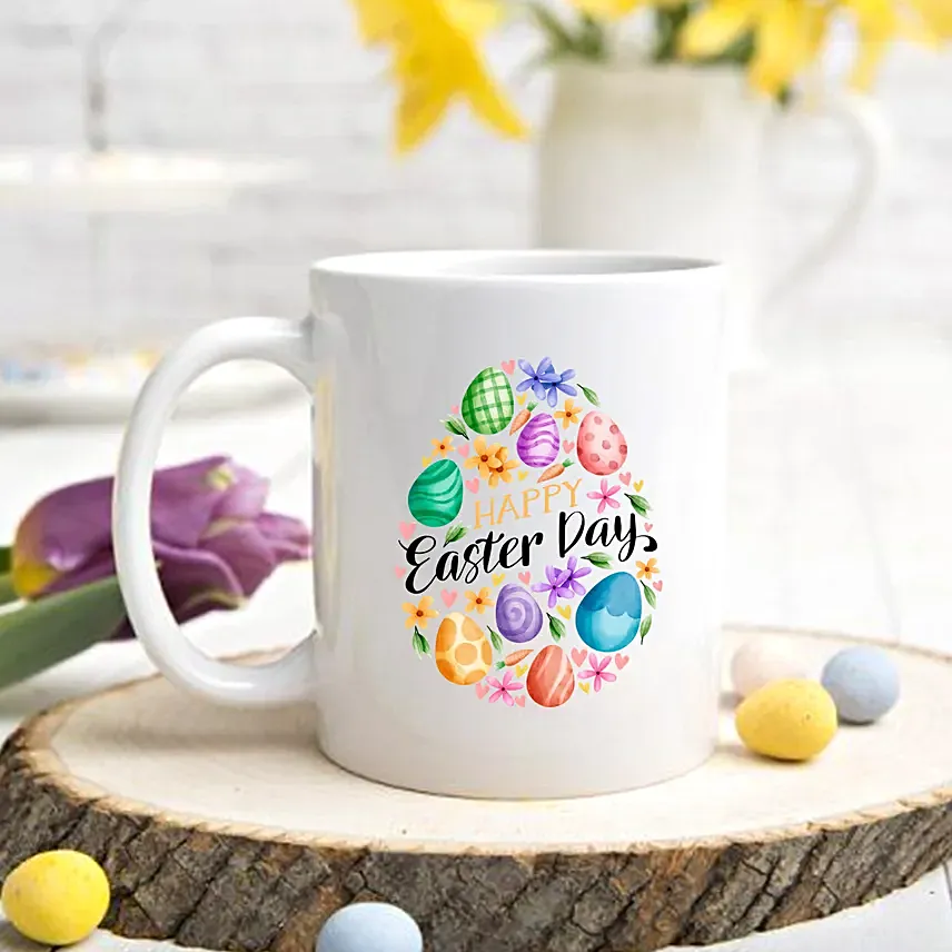 White Easter Day Mug: Cheerful Easter Gifts