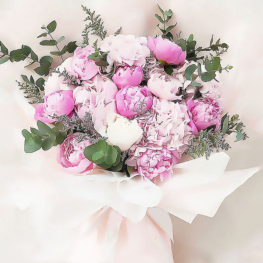 Pink Grand Affection Bouquet: Peonies Flower Bouquets