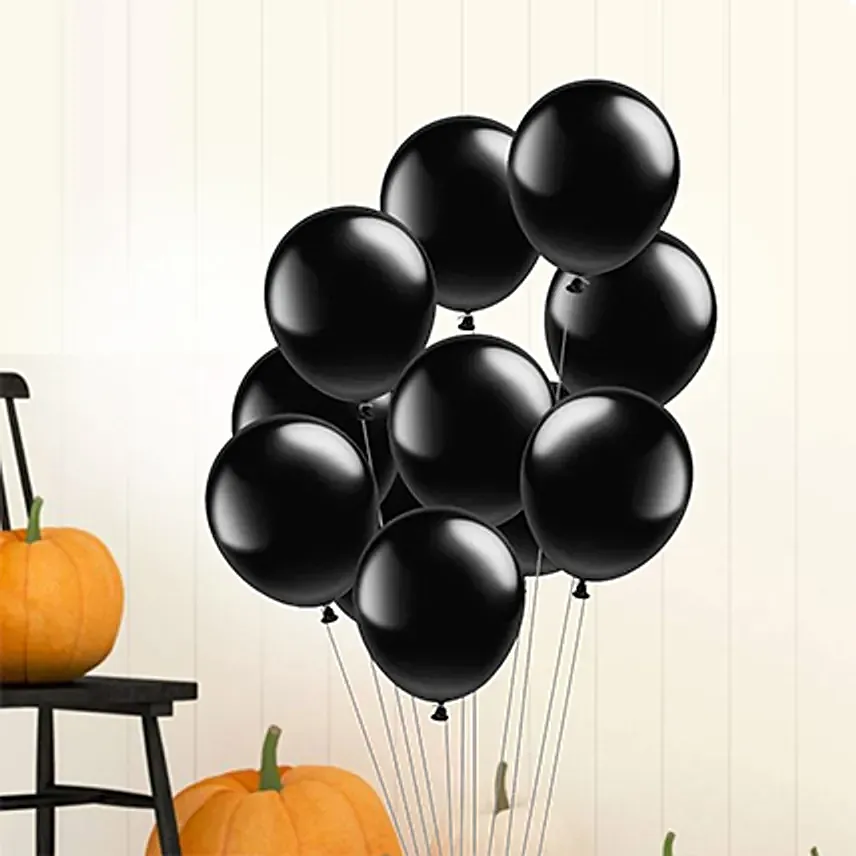 Black Latex Balloons 10 Pcs: Halloween Gift Baskets