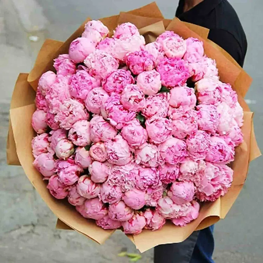 Everlasting Love Peonies Bouquet: Flower Delivery Ajman