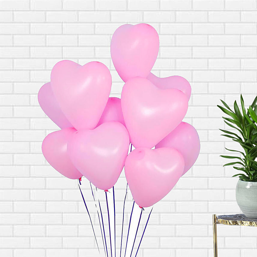 Pink Heart Shape balloons: Anniversary Combos