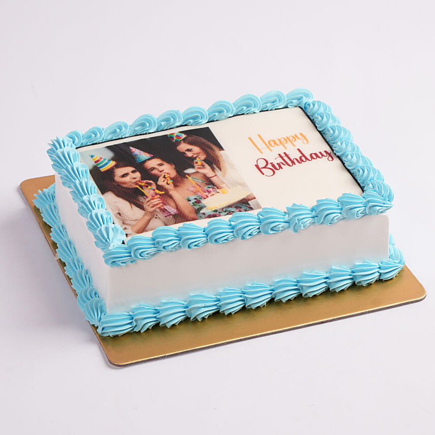 Happy Birthday Photo Cake: Eggless Cakes