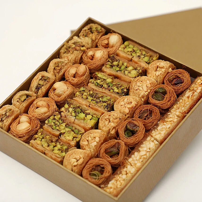 A Medium Box of Luxury Baklava Mix 875g: Send Sweets in Ajman