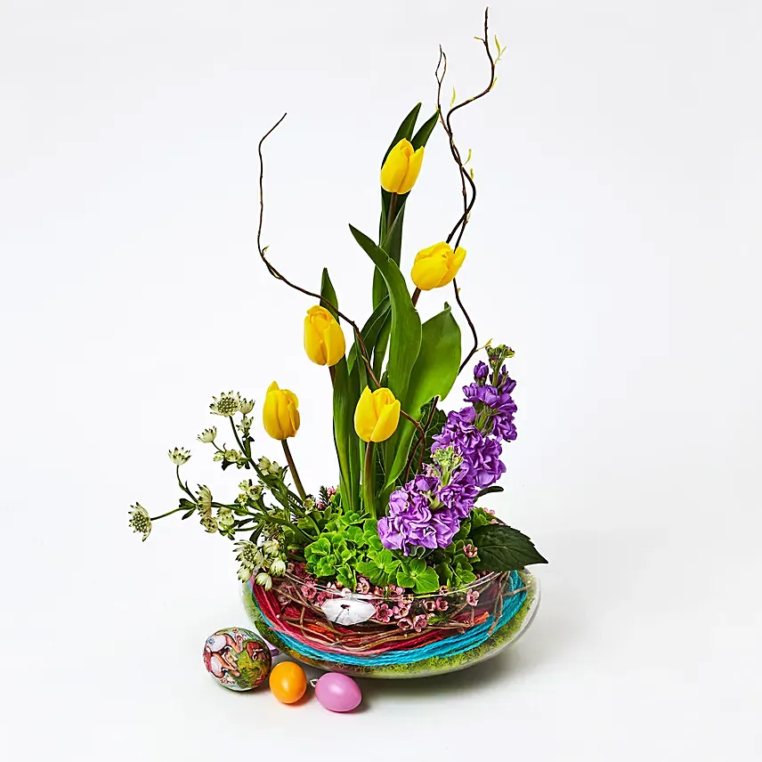 Heavenly Flowers Vase Arrangement: Easter Flower Delivery