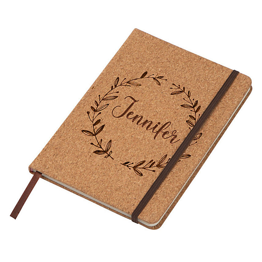Personalized  A 5 Cork Cover Notebook: 