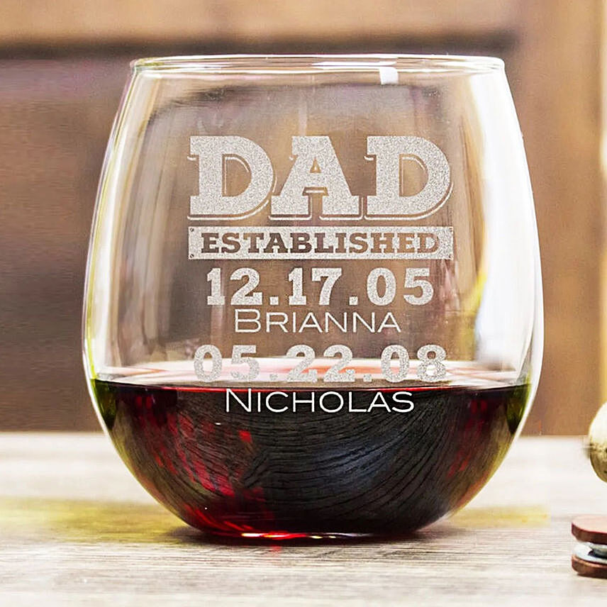 Engraved Glass For Dad: 