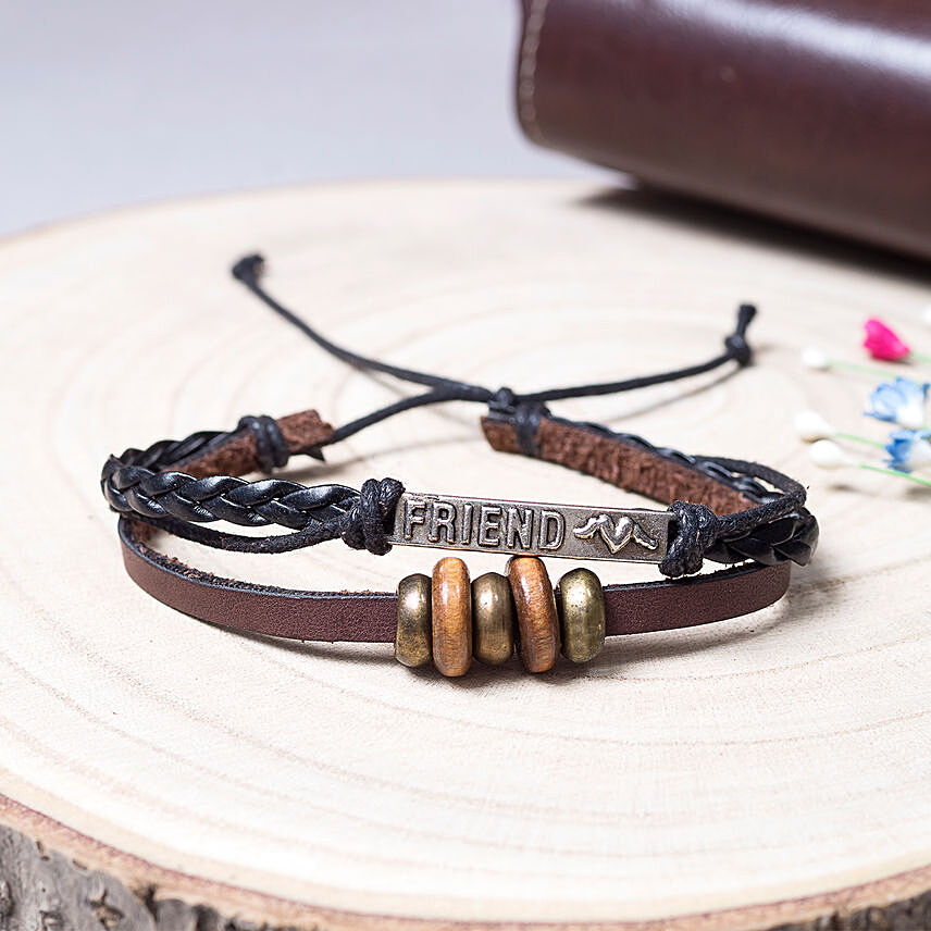 Unisex Leather Friendship Bracelet: Friendship Day Gift Ideas