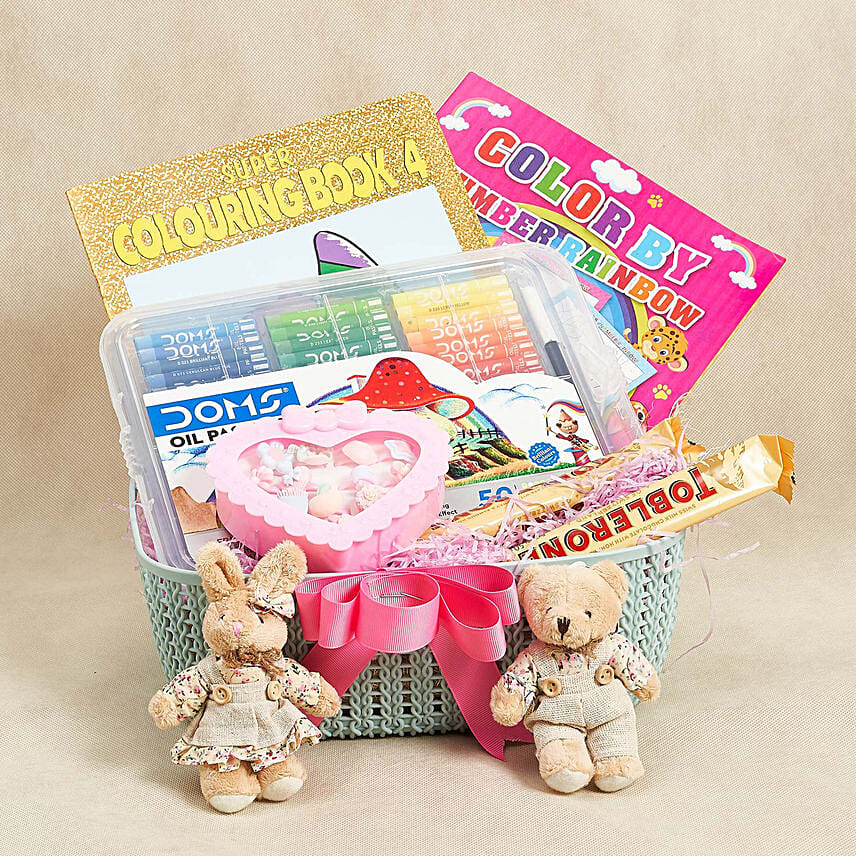 Colors and Chocolates Hamper For Kids: 