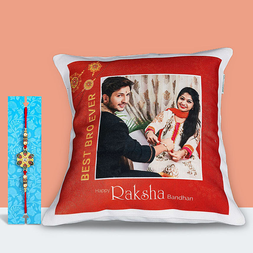 Rakhi With Best Brother cushion: Rakhi With Cushions