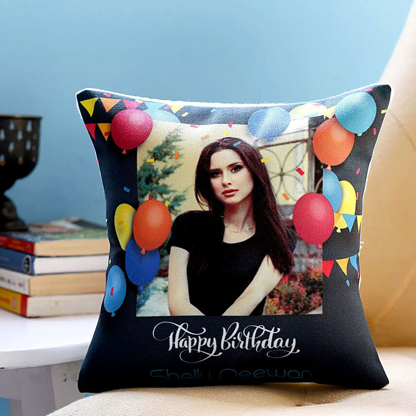 Personalised Birthday Balloons Cushion: Birthday Gifts for Brother