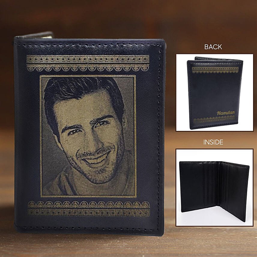 Perosnalise Leather Card Holder: 
