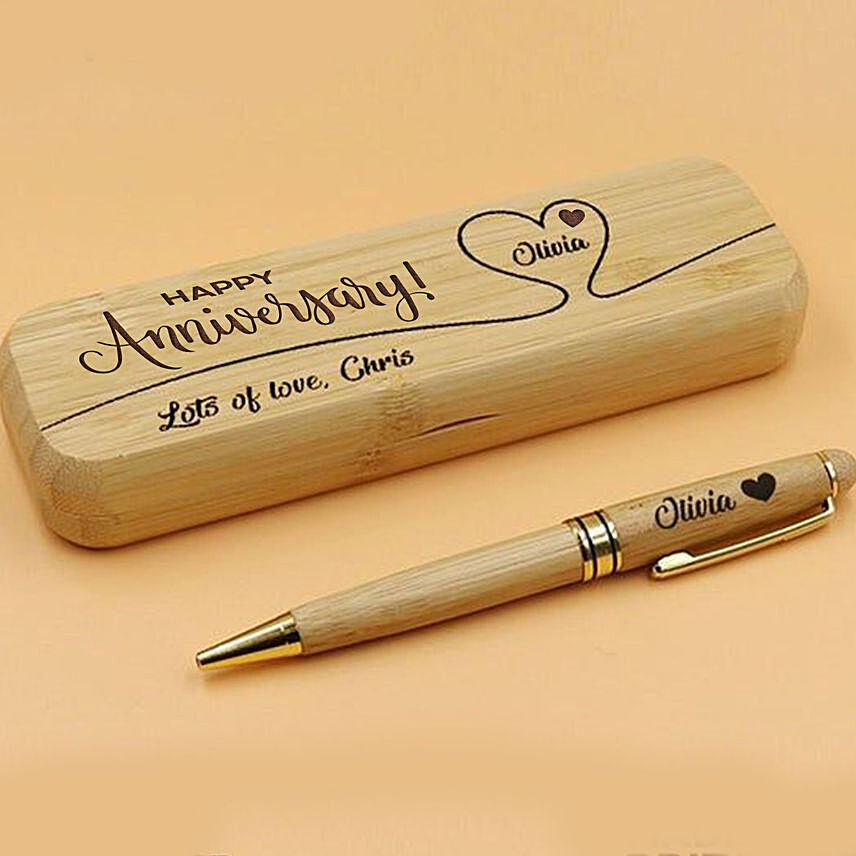 Personalised Anniversary Wishes Pen n Box: Buy Engraved Pens 