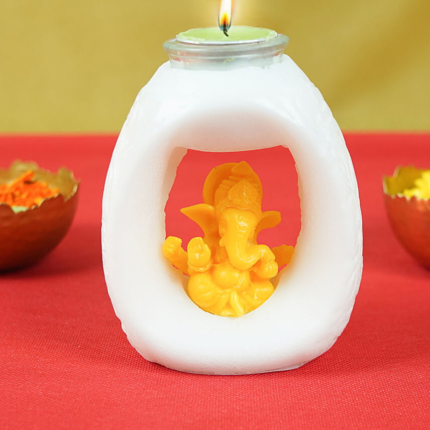 Ganpati tea Light Holder: Diwali Candles