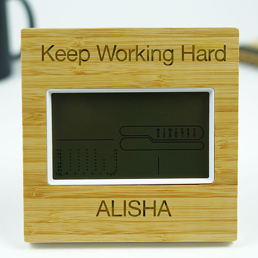 Personalised Table Clock Bamboo: Stationery Gifts