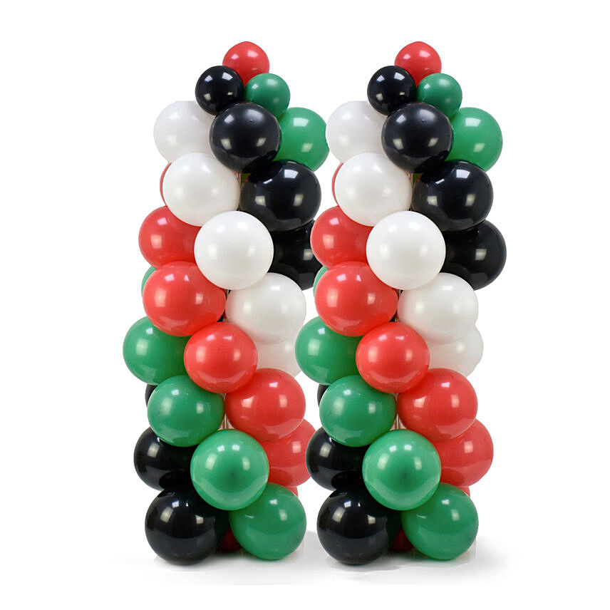 UAE Flag Color Balloons Stand: National Day Gifts
