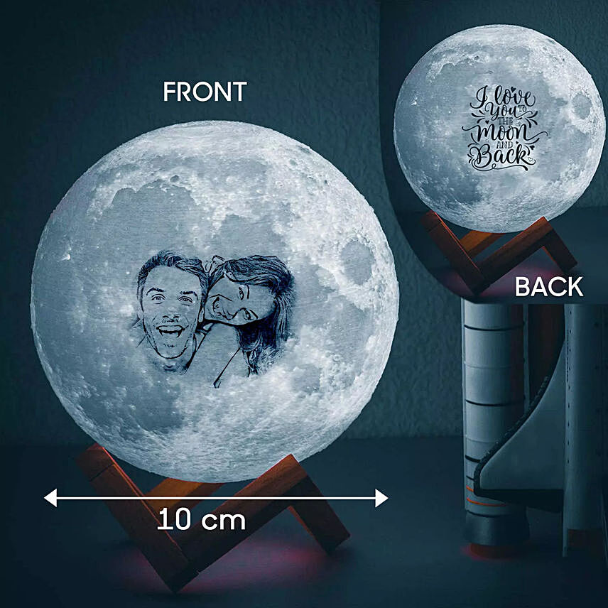 I Love You to the Moon n back Luminous Lamp: Personalised Gifts for Her