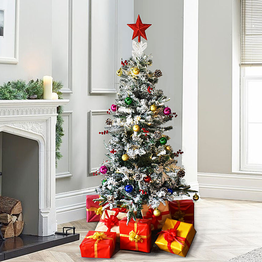 Snow Effect Artificial Xmas Tree 150cm: Christmas Gifts