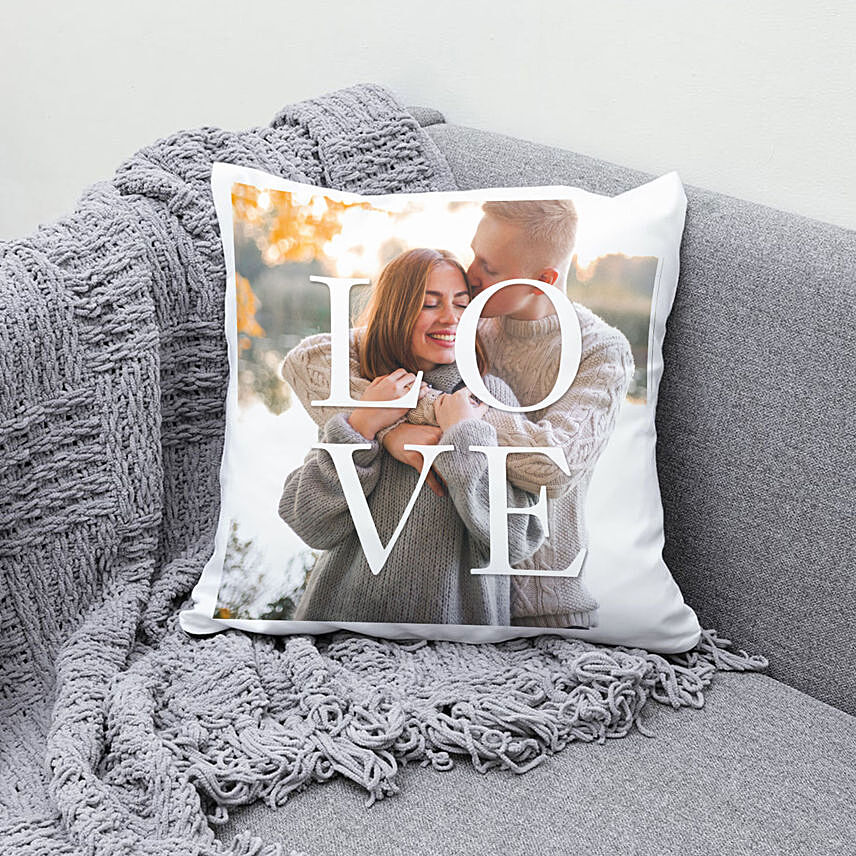 Shadow of Love Personalised Cushion: Anniversary Cushions