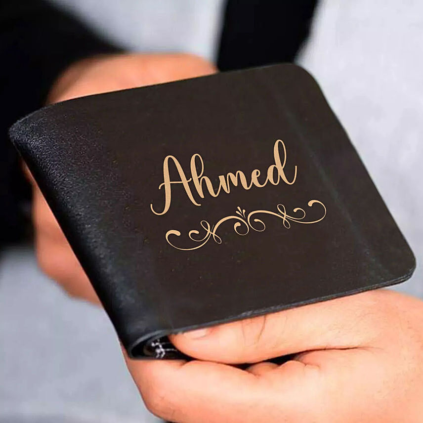 Personalised Mens Wallet With Name: Engraved Accessories
