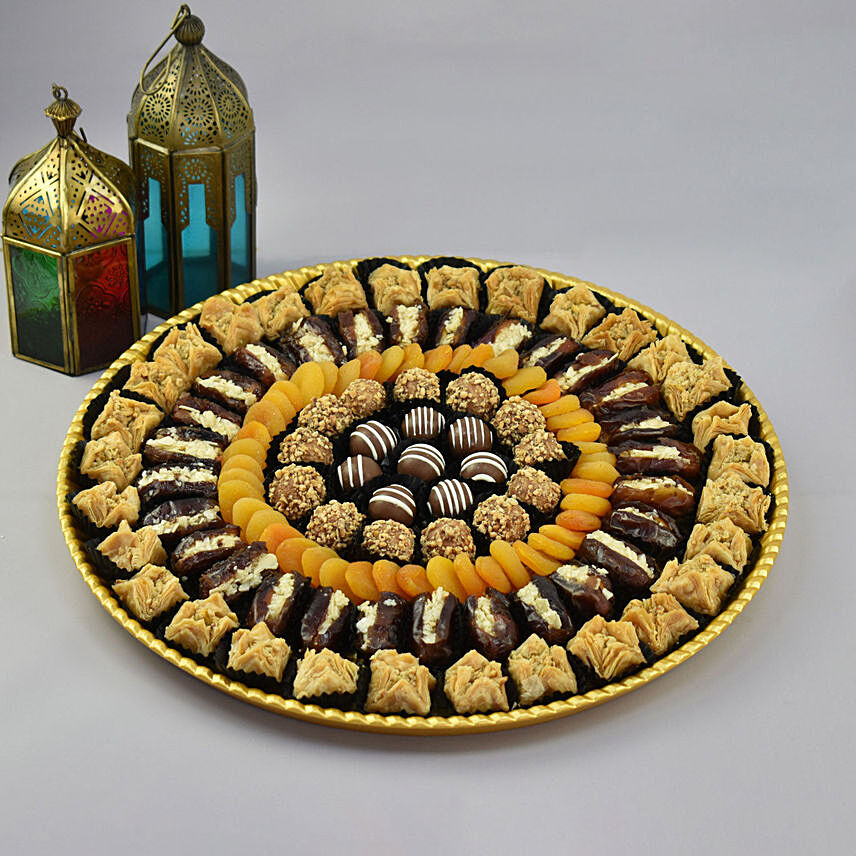 Royal Ramadan Dates and Sweets Platter: Ramadan Sweets