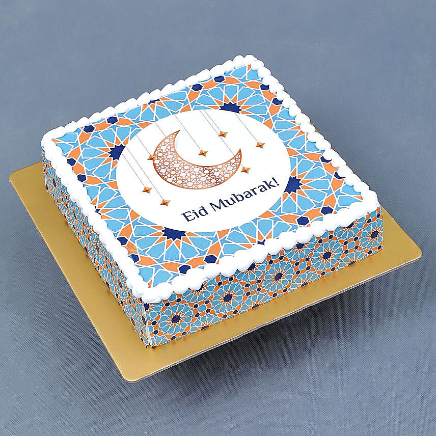 Eid Mubarak 8 Portion Print Cake: Eid Mubarak Cake