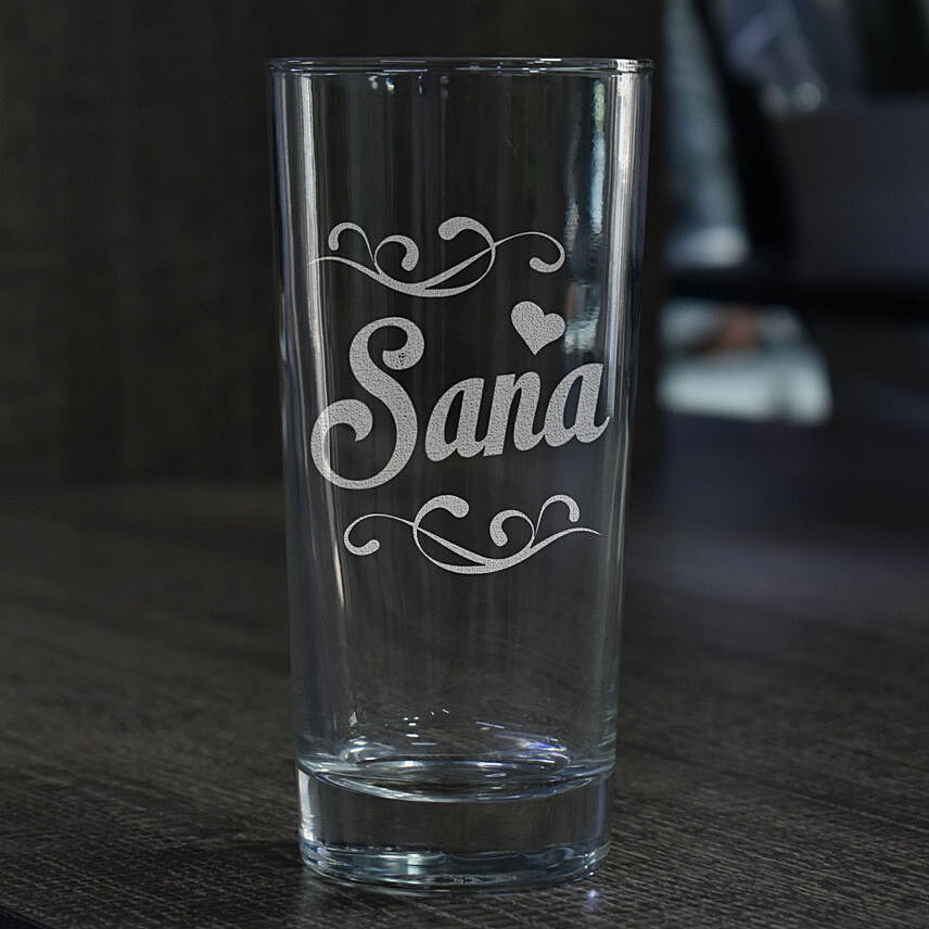 Personalised Engraved Water Glass: Return Gifts