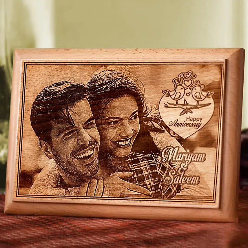 Personalised Anniversary Photo Plaque: Engraved Gifts