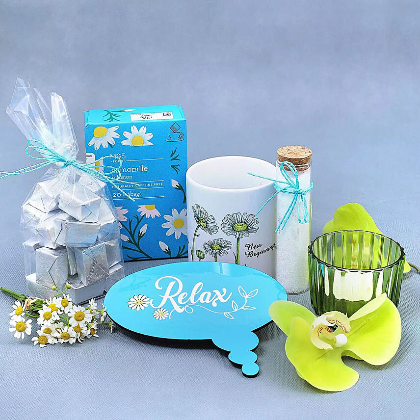 Relax and Welcome New Beginnings Gift Box: New Arrival hampers