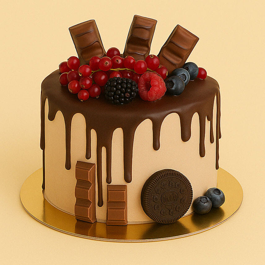Candy Topped Choco Cake: Cakes Delivery for Girlfriend