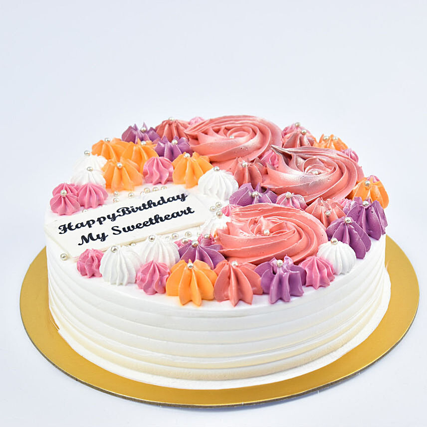 Happy Birthday My Sweetheart Cake: Birthday Cakes for Wife