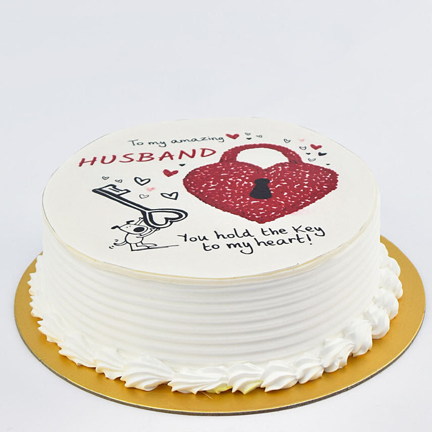Key To My Heart My Husband Cake: Birthday Cakes to Sharjah